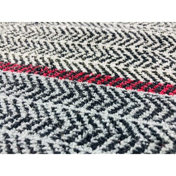 1 Cecil Saydah Hand towel 1970s Black Red Grey European Collection Cotton Arrows - Picture 4 of 6